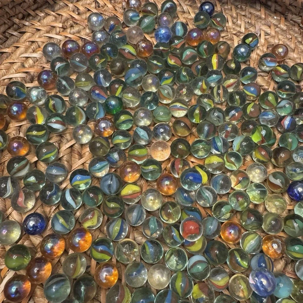 Vintage Cat Eye Mixture Collectible Game Colorful Lot‎ Of Marbles 250 Total